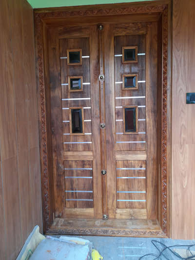 frond door teak wood