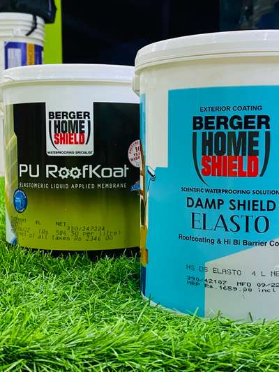 PU ROOFKOAT is an eco friendly liquid waterproofing compound that forms a highly elastic and UV resistant membrane on cementitious surfaces. It is exclusive for waterproofing roofs and exterior walls.  

Damp shield Elastobjs a PU modified elastomeric liquid applied membrane applied as exterior barrier coat for bridging of minor cracks and dampness.