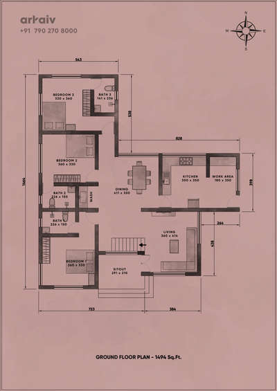 Ground Floor Plan
 #FloorPlans  #2BHKPlans  #houseplans  #SouthFacingPlan