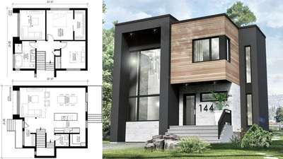 Plan with exterior design #sayyedinteriordesigner  #planwithexterior