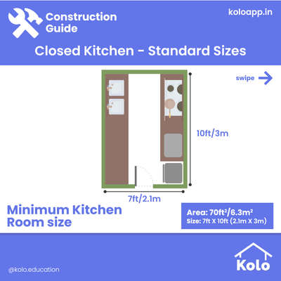 Have a look at  the standard sizes of kitchens with our new post.

We’ve included the usual options for you to learn more.

Which one would work out for you best?
Hit save on our posts to keep a collection of size references.

Learn tips, tricks and details on Home construction with Kolo Education🙂

If our content has helped you, do tell us how in the comments ⤵️

Follow us on @koloeducation to learn more!!!

#koloeducation  #education #construction #setback  #interiors #interiordesign #home #building #area #design #learning #spaces #expert #consguide #kitchen