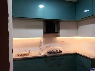 acrylic finish kitchen ( 10 accessories in hettich) #ModularKitchen  #Acrylic  # #KitchenInterior #KitchenIdeas  #Architectural&Interior