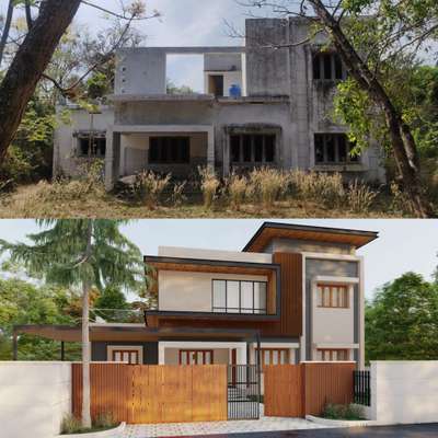 Renovation Proposal
 #architectural_design  #architecturalvisualization #keralahomesdesign #HouseRenovation #facelifting