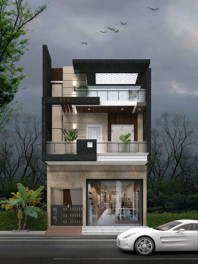 #modernhousedesigns #modernarchitecture #ElevationHome #HomeDecor #SmallHouse #doublestorey #modern_ #3d #3D_ELEVATION