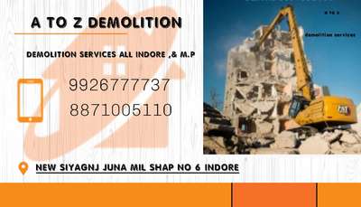 Thank you for contacting a to z demolition services indore! Please let us know how we can help you. # # # # # # # # # # # # #