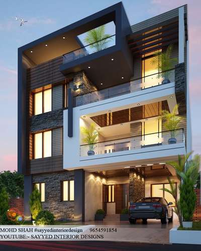 Exterior Design //Front Elevation ₹₹₹  #sayyedinteriordesigner  #exteriordesigns  #ElevationDesign  #3Dexterior