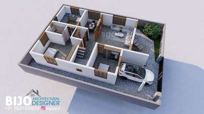 3D Floor plan
Ground floor plan
Design: Bijo Joseph 

contact me for design 
8921308070 

 #keralastyle  #3d  #ElevationHome  #HouseDesigns  #KeralaStyleHouse  #CivilEngineer  #HouseConstruction  #Contractor
