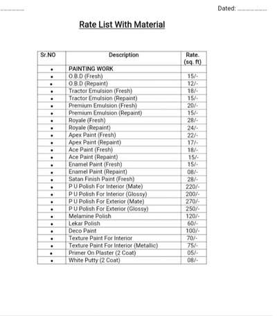 our paint polish rate list
9873858695