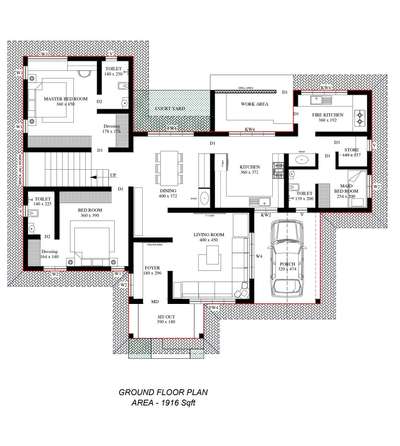 Traditional plan under 2900 sq ft. with all client requirements.  #FloorPlans  #TraditionalHouse  #SlopingRoofHouse