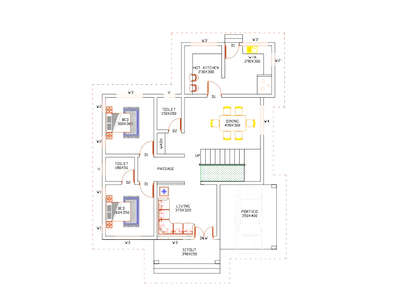 DM for more house plan🏠#HouseDesigns  #dreamhouse  #budget_home_simple_interi #2DPlans #calicut