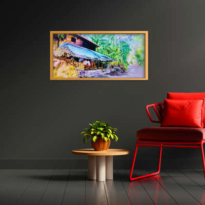 Wall painting of a village
#WallDecors #WallPainting #canvaspainting