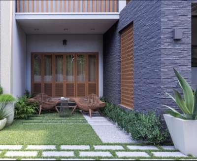 Lawn area design wayanadu site👌