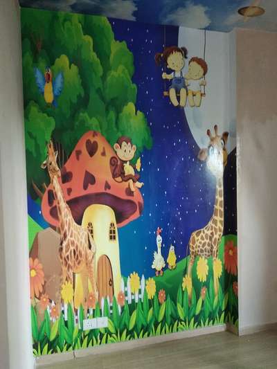 pasted customized wallpaper in Non woven paper...