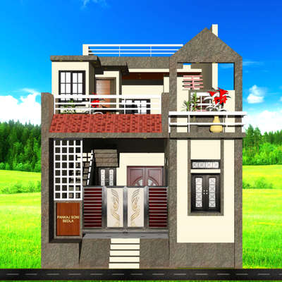 #ElevationHome  #exterior_Work  #exterior  #house  #elevation #construction  #architecture  #design