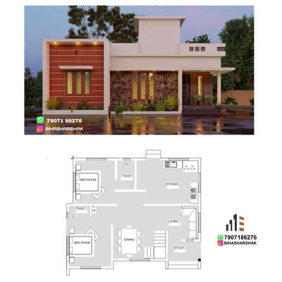 Budget homes
 exterior witn plan '
2 BHK
Design: @bihasharshak arshak kolo #khd #keralahomedesigns #keralahomedesign #architecturekerala #keralaarchitecture #renovation #keralahomes #interior #interiorkerala #homedecor #landscapekerala #archdaily #homedesigns #elevation #homedesign #kerala #keralahome #thiruvanathpuram #kochi #interior #homedesign #arch #designkerala #archlife #godsowncountry #interiordesign #architect #builder #budgethome #homedecor #elevation #plannerstickers