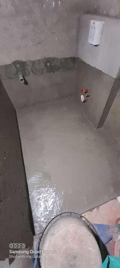toilets waterproofing
using sika 109
at sulthan bathery
client rijo mathew 
 #WaterProofing 
 #bathroomwaterproofing