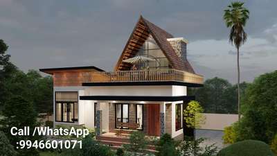 small House design  with low cost open terrace ideas