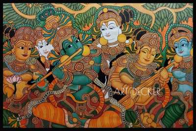 Krishna Leela
3*2 feet
Kerala Mural Painting
 
contact for handmade artworks
All india delivery available 

 #keralamuralpainting #canvaspainting #art  #tradition #artdecor #krishnapainting #
