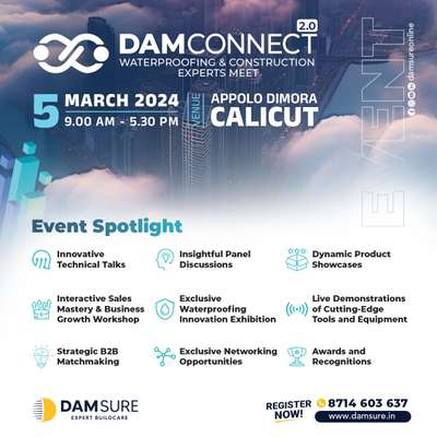 South India's biggest meeting of experts in Chemical, Construction & Waterproofing- DamConnect


#damsure #damsureproducts #damsurewaterproofing #WaterProofings #WaterProofing #damconnect #damsuremeeting