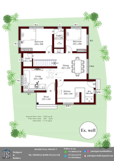For Mr. Thomas Kodungallur
 #KeralaStyleHouse  #FloorPlans  #plandesignhouse  #plandesignHouse_Plan  #planningbuildssuccess  #6centPlot  #3centPlot  #EastFacingPlan  #CivilEngineer  #Architect  #architecturedesigns #kerala_architecture  
call /WhatsApp 9995290643
for any queries