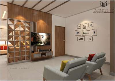 #new project #Kollam #InteriorDesigner #LivingRoomTV #partitiondesign