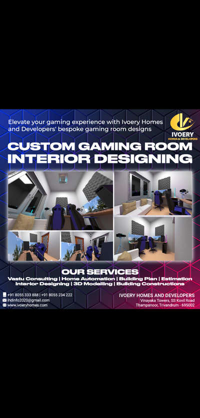 Contact us immediately for attractive and immersive interior designs at +918055234222

 #gaming  #gamingroom  #InteriorDesigner  #immersivedesign  #HouseConstruction  #constructionsite  #constructioncompany  #ivoeryhomes  #ivoeryhomesanddevelopers   #ConstructionCompaniesInKerala