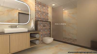 Render image of Bathroom with Moroccan and onyx tiles 
 #BathroomDesigns  #BathroomTIles  #BathroomIdeas  #BathroomRenovation  #bathroominterior  #bathroominteriordesign
