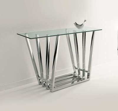 4pipe stainless steel table with glass supirior finish