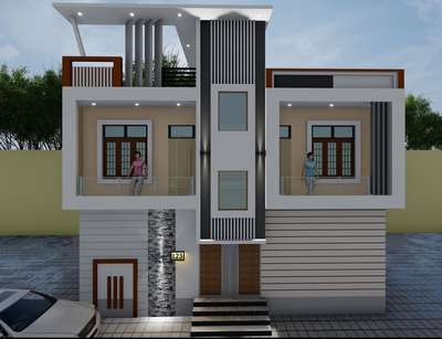 #houseexterior  #architecturedesigns  #Architect  #exterior_Work  #gharkadesign  #gharkanaksha  #frontview