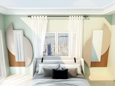 check this New Style Of bedroom Back panneling  #InteriorDesigner #interiorHunt