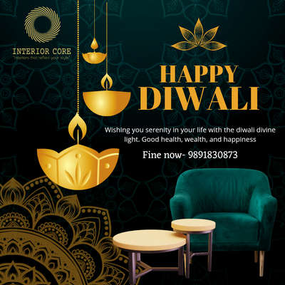 *Happy and prosperous diwali to you and your family* *Let this diwali burn all your problems and difficulties and lighten you with bright light*
*by Interior Core Studio*🪔🪔