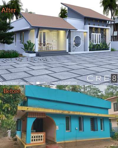 Upcoming project: Renovation of Residence for Mr. Linu & Family, Koivila, Chavara
Existing GF area : 947 sqft
Extended GF area : 452 sqft
Stair Cabin : 172 sqft

-Total Built-up area : 1570 sqft-
 #HouseRenovation  #KeralaStyleHouse  #Architect  #CivilEngineer  #budget  #SmallBudgetRenovation  #KeralaStyleHouse #keralaarchitectures  #ContemporaryHouse  #Minimalistic  #minimalisam