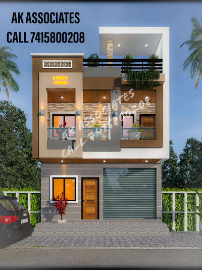 Proposed Building Elevation At  Barud 
Contact For Creative Elevation And Building Design 
 #elevation  #ElevationDesign  #ElevationHome  #frontElevation