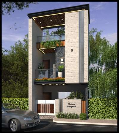 #exteriordesigns  #ElevationDesign #Modern Home Design# 15 x 50 #G+1