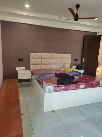 # 93492.55658 #bedroom package 39950rs only. #GypsumCeiling  #wardrobe  #cot, Head rest  #sidetable