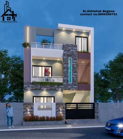 #4bhk  #house ...house at ganganiketan dewas  by Aplus construction & Designer#dewasians  #Architectural&Interior  #HouseConstruction  #Contractor #architact  #CivilEngineer  #CivilContractor