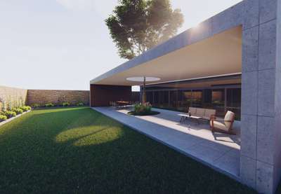 minimalistic backyard design, 3D visualization!