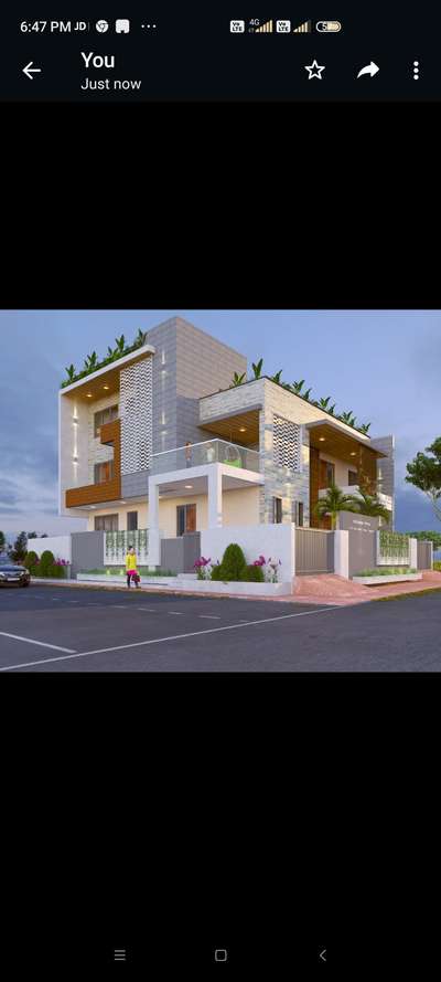 #3D ELEVATION OF RESIDENTIAL BUILDING