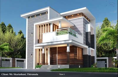Residential building completed in Tvm, Thirumala,Total area- 1000 sqft