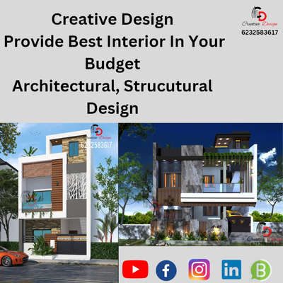 Contact CREATIVE DESIGN on +916232583617,+917223967525.
For ARCHITECTURAL(floor plan,3D Elevation,etc),STRUCTURAL(colom,beam designs,etc) & INTERIORE DESIGN.
At a very affordable prices & better services.
. 
. 
. 
. 
. 
. 
. 
. 
. 
#elevation #architecture #design #love #interiordesign #motivation #u #d #architect #interior #construction #growth #empowerment #exteriordesign #art #selflove #home #architecturedesign #building #exterior #worship #inspiration #architecturelovers #instagood
