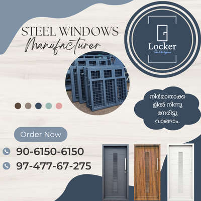 Locker steel doors and Windows....

For more details please contact us.

9061506150

9747767275
 We  are manufacturer of steel windows doors and all type of steel staircase and handrails. for more details please contact us.9061506150
for photos of steel windows and doors please click below link.

https://m.facebook.com/LLd-Home-Decors-100747704610460/photos/?ref=page_internal&mt_nav=0f

for photos of locker doors please click below link.

https://m.facebook.com/Locker-steel-doors-105077388555410/photos/?ref=page_internal&mt_nav=0&paipv=1


Our production unit location

10°24'14.4"N 76°14'27.4"E
https://goo.gl/maps/669fWhJjCCNyCgXk9

#steeldoors #SteelWindow #steelwindows  #windows #door