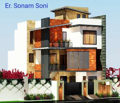 New elevation work#1800 sq ft#ujjain road indore#RAC INDORE#PROJECT BY Er. Sonam Soni