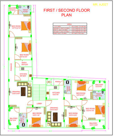 *2D plan with all working drawing *
plan with furniture 
colum layout
plinth 
slab 
electric 
sanitary