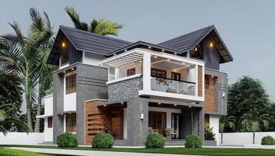 #KeralaStyleHouse  #keralahomedesignz  #architecturedesigns  #Architect  #MixedRoofHouse  #homesweethome