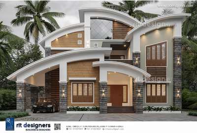 curved slope roof 🏠
. 
. 
. 
. 
. 

#RoofingIdeas #ElevationHome #KeralaStyleHouse #keralahomeplans #keralahomeexterior #architecturedesigns #kannurarchitects #architecturekerala #3dmodeling #visualisation #elevationideas #front_elevation