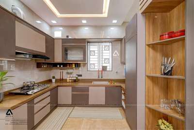 *Modular kitchen *
with material