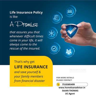 LIFE INSURANCE POLICY is like A PROMISE

Mobile : +917510385499
Email : info@homeloanadvisor.in
Website : www.homeloanadvisor.in