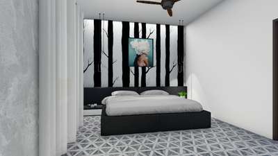 3d Interior design of bedroom♥️ Most fav part of a home🌟 Black and white theme
 #BedroomDecor  #MasterBedroom  #sketchupmodeling  #lumionrender  #homeinteriordesign  #InteriorDesigner  #Architectural&Interior  #interriordesign