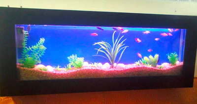 #plasma aquarium..#artificial plant with fish.