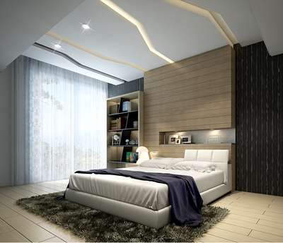 Admiring the serene beauty of this meticulously styled bedroom. 
Designed by - Raghav 
Call -9870533947 
Guru ji interior
